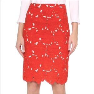 ALICE + OLIVIA Ferrel Floral Lace Pencil Skirt Size 0